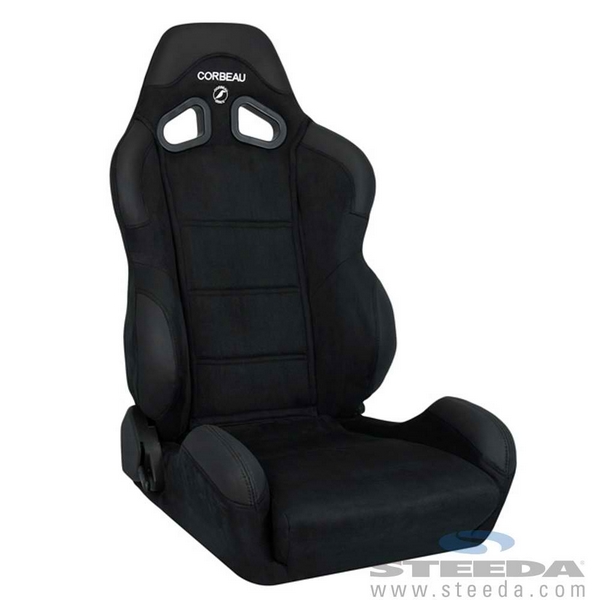 Black Microsuede Racing Seat - Pair